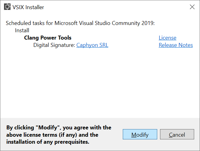 VSIX-Installer - Clang Power Tools